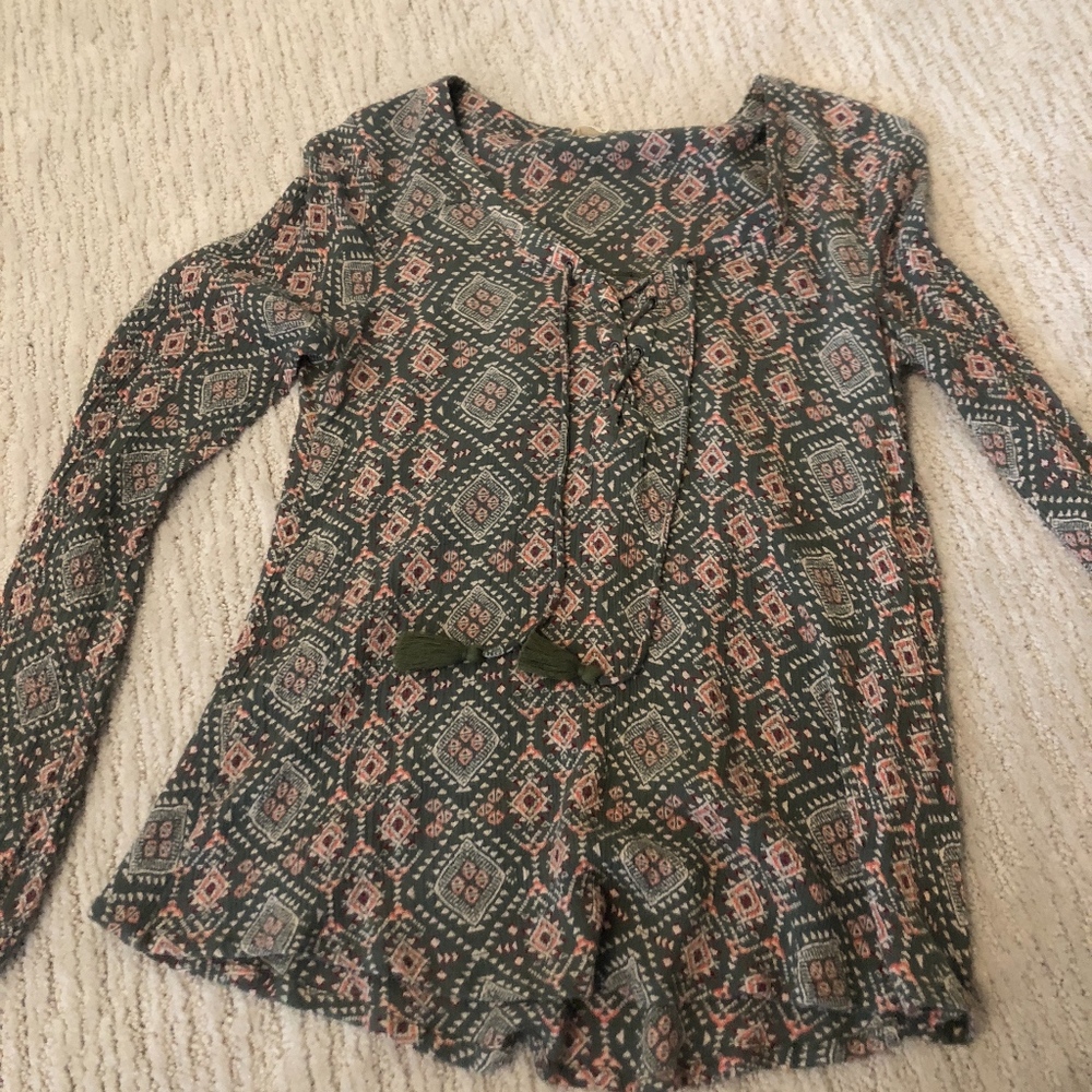 Olive floral top